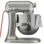 Metallic stand mixer with stainless steel bowl